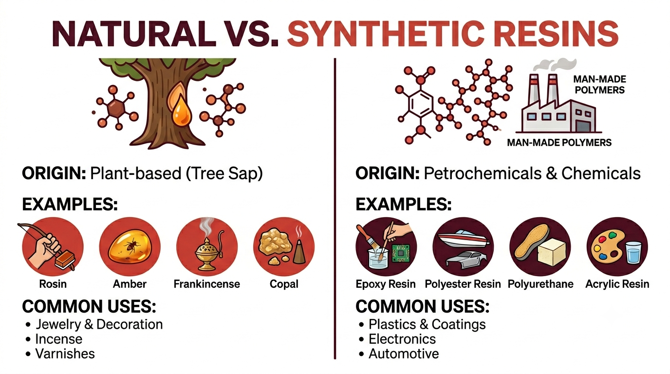 Natural vs. synthetic resins comparison